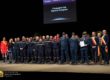 Photo de compagnie en compagnie du CA de Meyrin lors de la remise de la médaille.